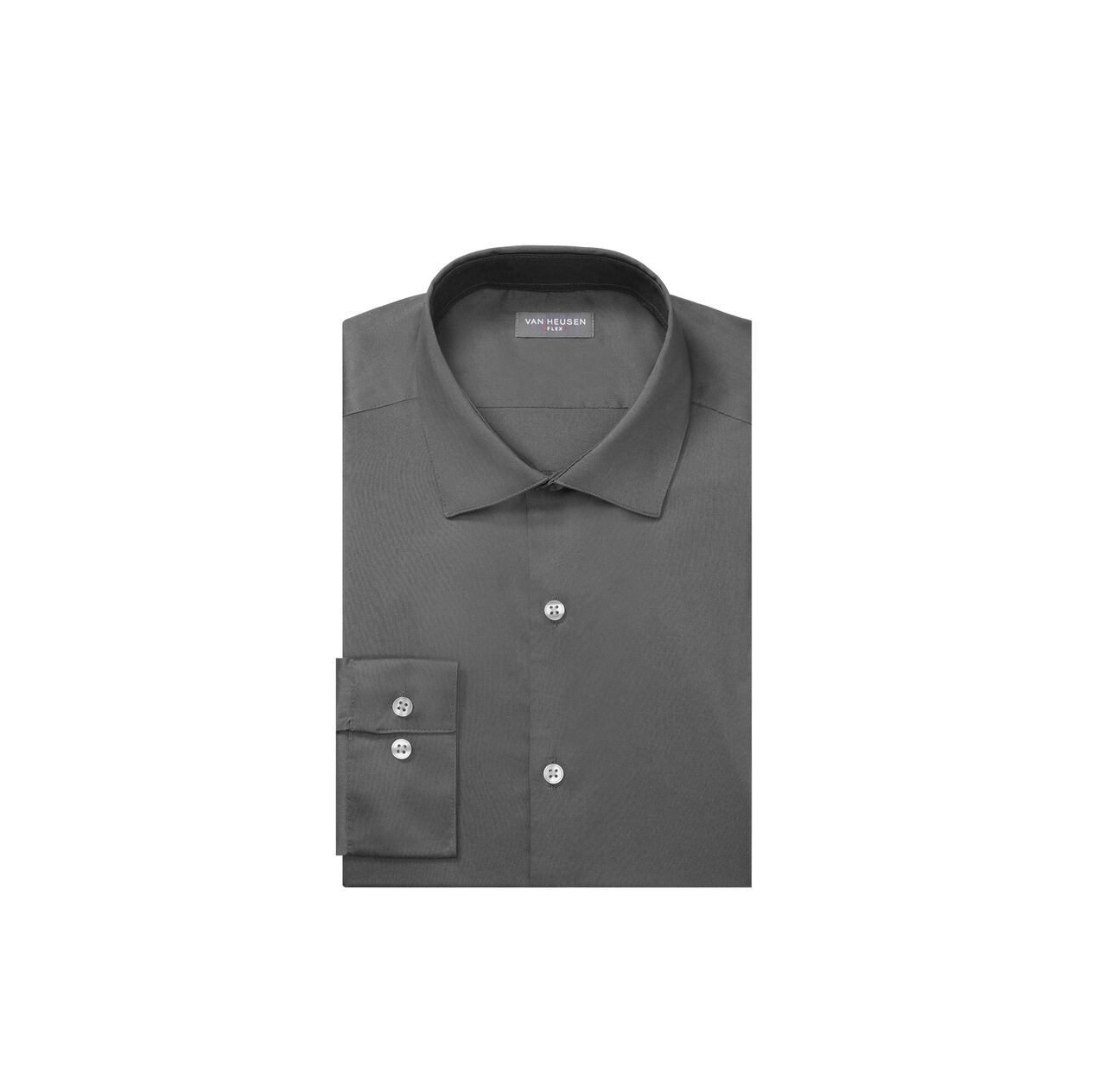  Van Heusen Van Heusen Regular Fit Ultra Wrinkle Free Stretch FLEX Solid - Grey Mist - Bonton