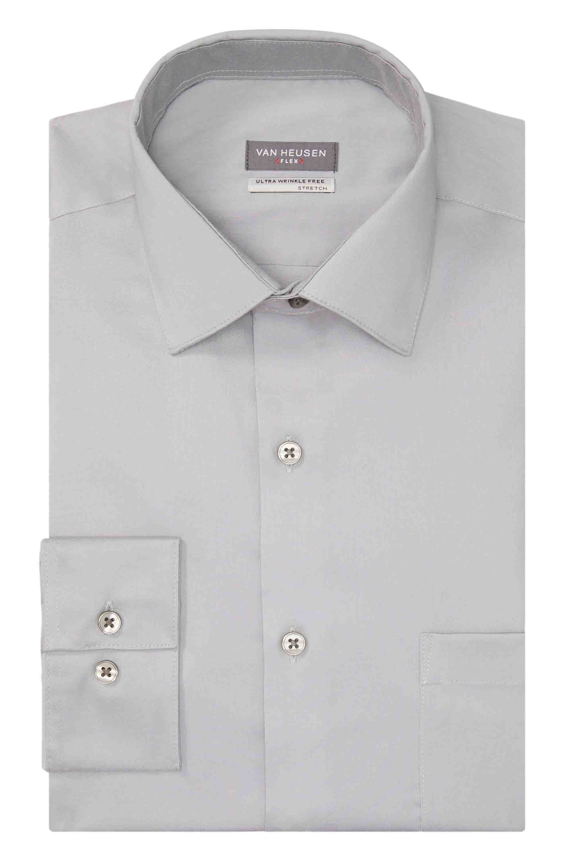 Van Heusen Van Heusen Regular Fit Ultra Wrinkle Free Stretch FLEX Solid - Blue Frost - Bonton