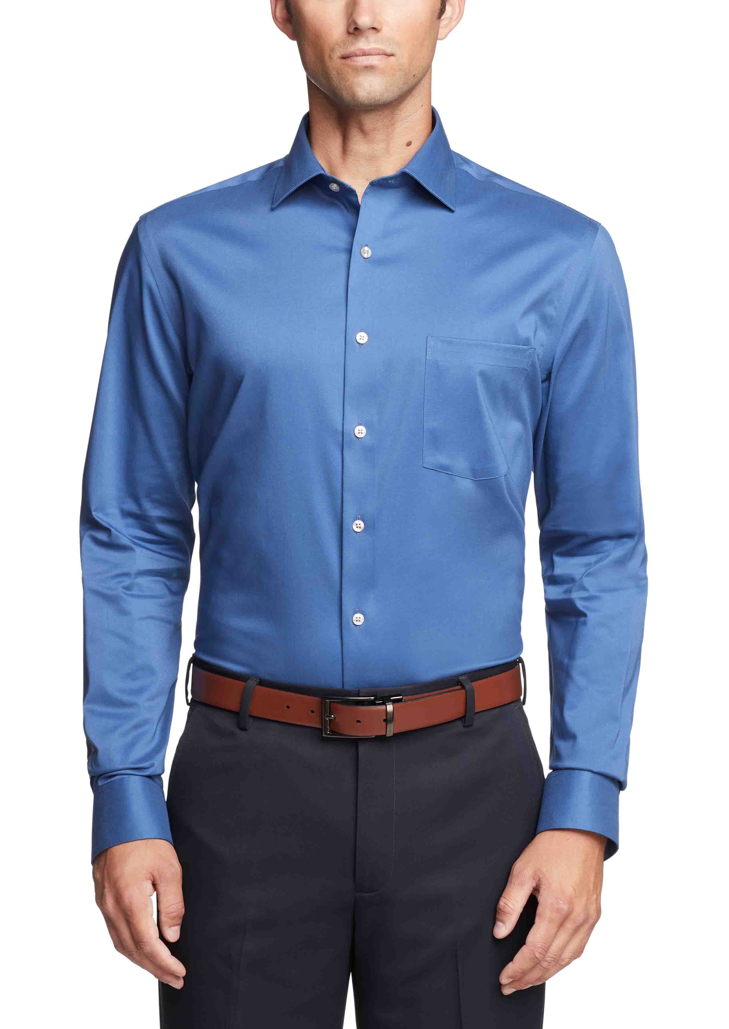  Van Heusen Van Heusen Regular Fit Ultra Wrinkle Free Stretch FLEX Solid - Charcoal - Bonton