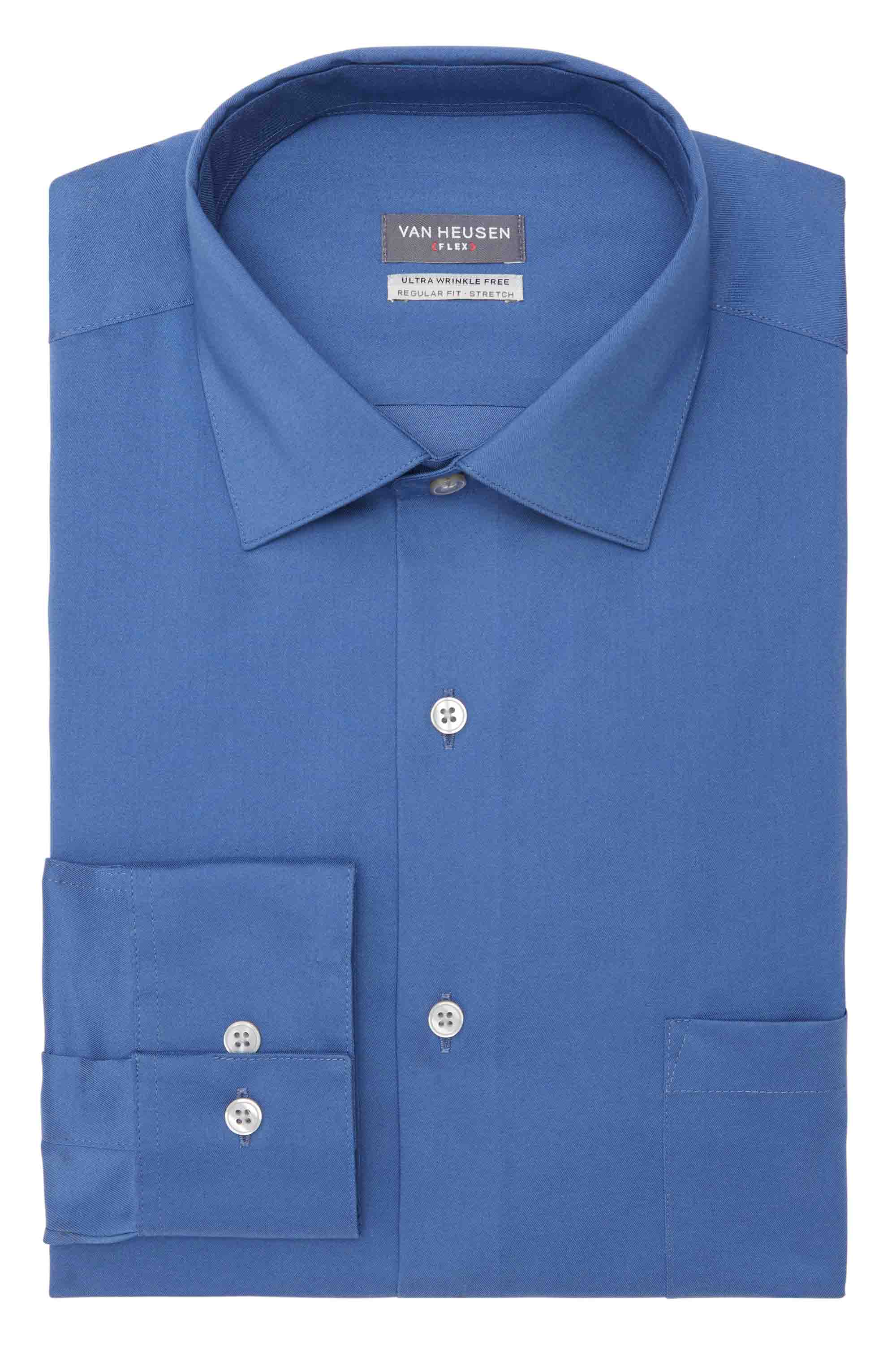  Van Heusen Van Heusen Regular Fit Ultra Wrinkle Free Stretch FLEX Solid - White - Bonton