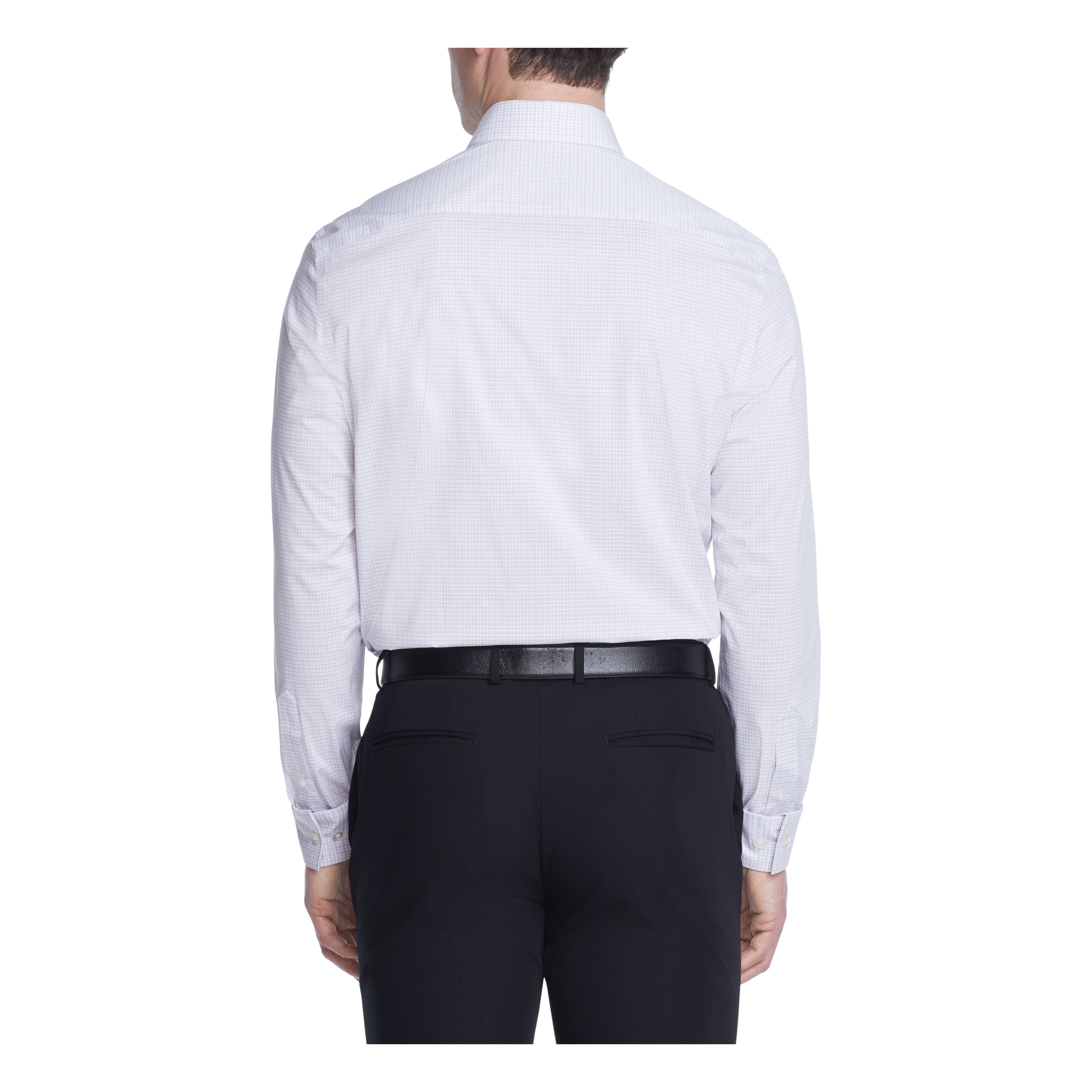  Van Heusen Van Heusen Regular Fit Ultra Wrinkle Free Stretch FLEX Check - Lavender - Bonton