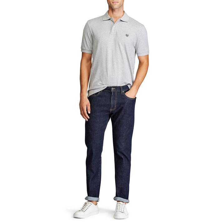  Chaps Chaps Men's Short Sleeve Everyday Solid Pique Polo - Chaps Red - Bonton