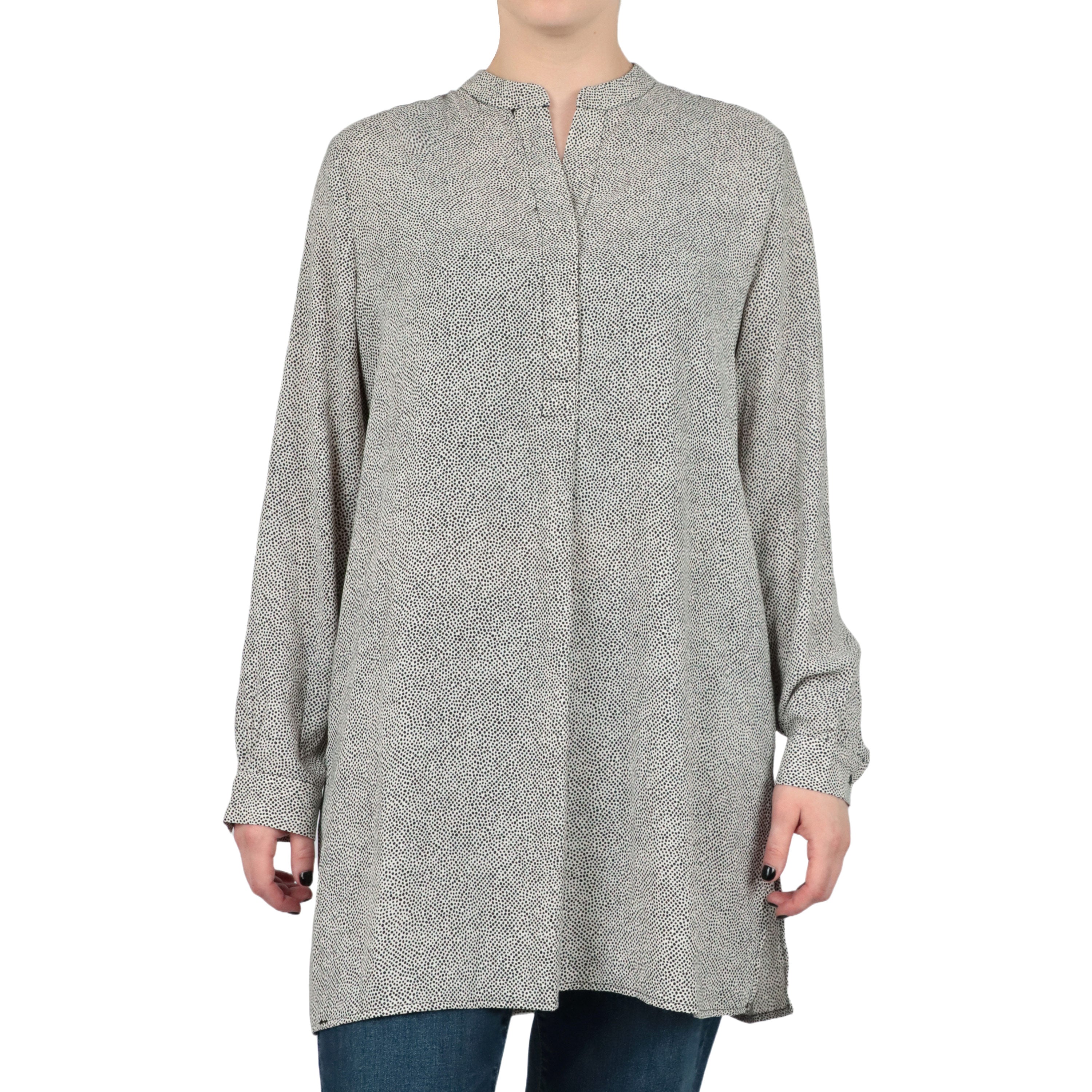  Anne Klein Rembling Dot Nehru Tunic - Anne Black/ Anne White - Bonton