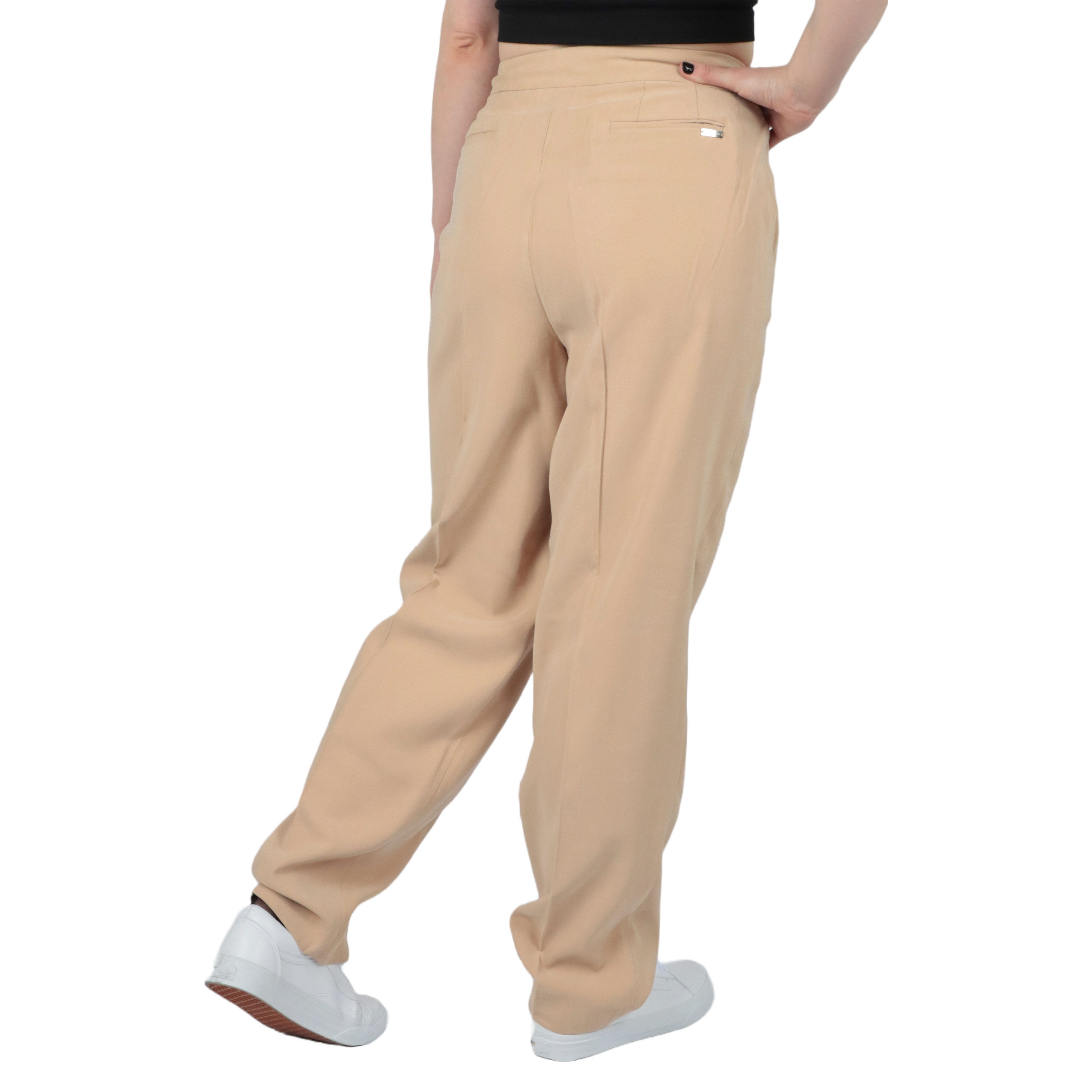  Anne Klein Fly Dront High Rise Pleated Pant - Light Coffee - Bonton