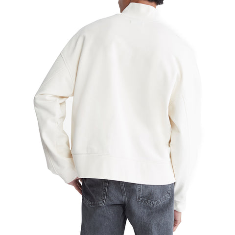 Long Sleeves Relaxed Standard Funnel neck Quarter Zip Sweatshirt