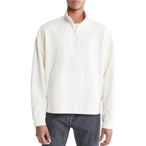 Long Sleeves Relaxed Standard Funnel neck Quarter Zip Sweatshirt
