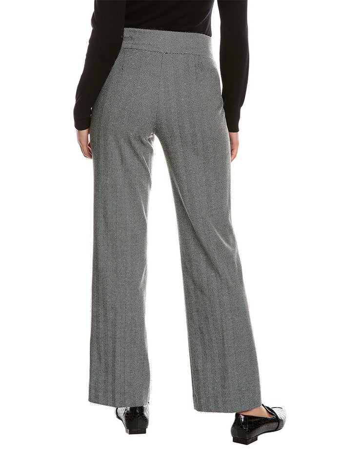  Anne Klein Herringbone Pull On Wide Leg - Anne Black/ White - Bonton