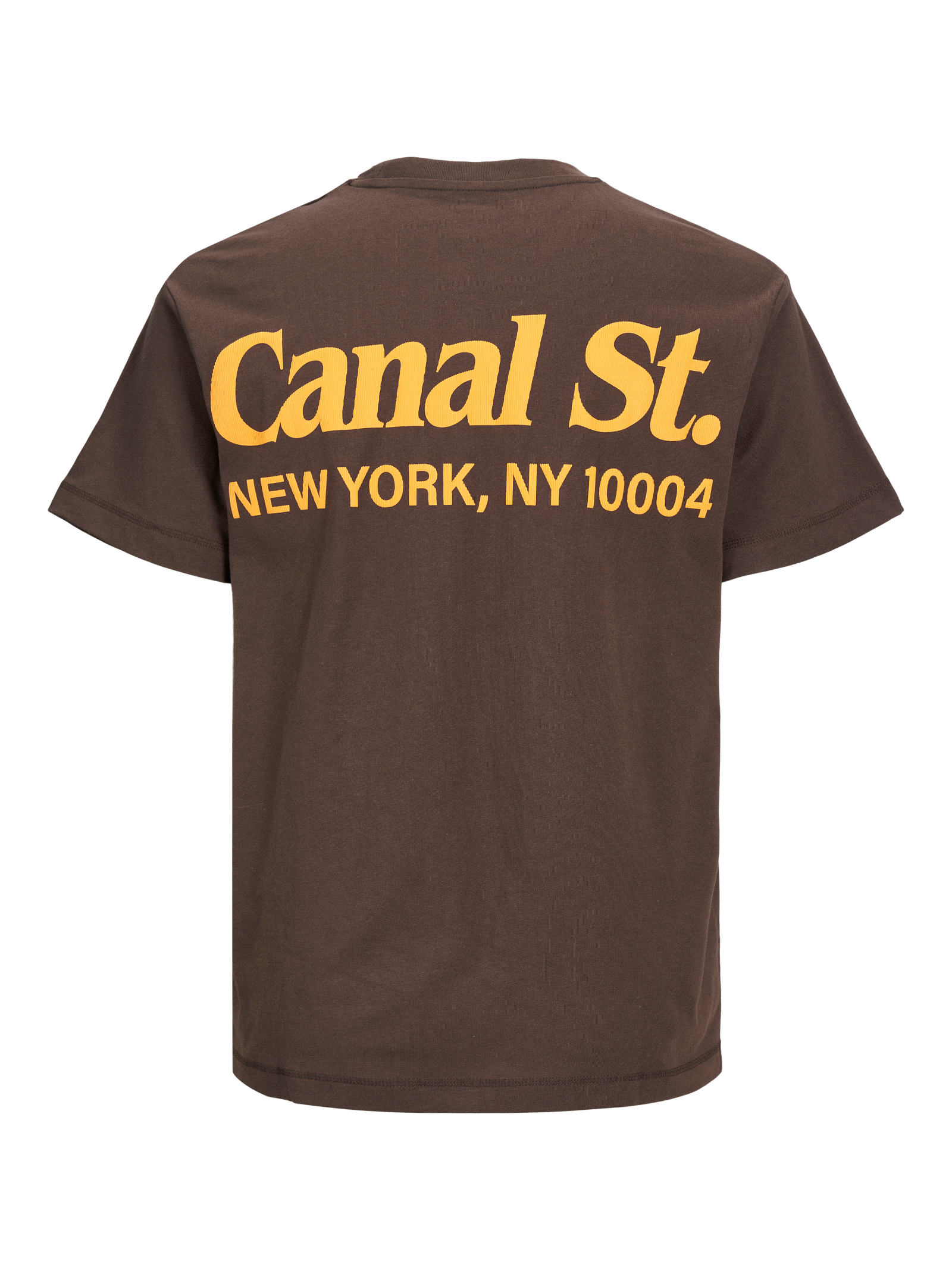 Jack & Jones Riverside Crew Neck Back Tee - Seal Brown - Bonton