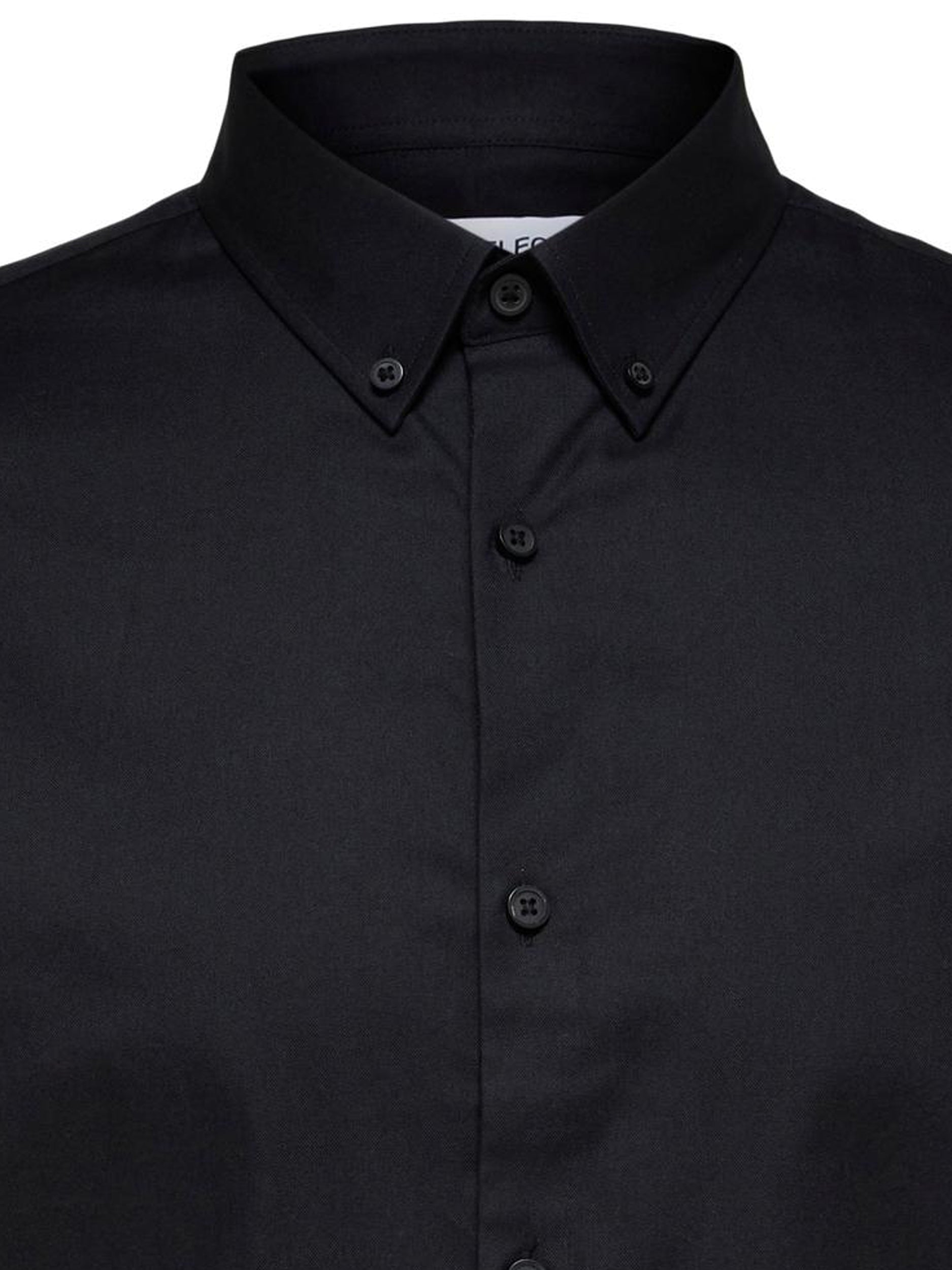  Selected Homme Reg Pinpoint Shirt Classic - Black - Bonton